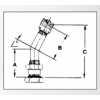 543D Truck Tubeless Tire Valve - 60 Degree - Diagram 