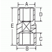 2146DT 1/2in. Drive Extra-Thin Wall Flip Impact Socket - Diagram
