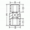 2392D 1/2in. Drive x 19 x 21mm Deep Length Flip Impact Socket - Diagram