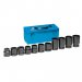9161D 1in. Drive Standard/Deep Length Impact Socket Set - With Metal Case