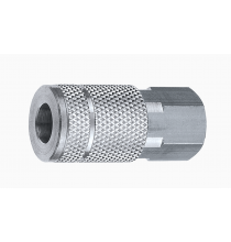 C8 3/8in. T Design x 1/4in. FNPT Steel Coupler Qty/1