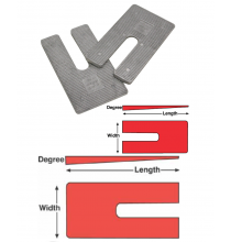 10505 Truck Axle Shims 3 x 6 x 0.5 Degree Qty/6