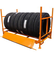 MTFR Truck Tire Folding Rack 94in. x 44in. x 52in. - In Use