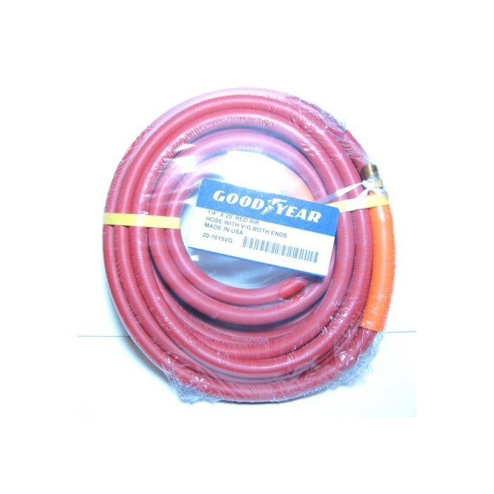 011015 1/4 x 25ft. Red Air Hose MXM With Ends
