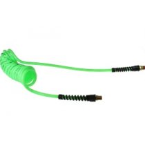 A770A15 Flexcoil Polyurethane Coiled Air Hose - Neon Green