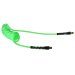 A770A15 Flexcoil Polyurethane Coiled Air Hose - Neon Green
