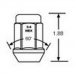 1912L 12mm x 1.75 Bulge Nut Long 3/4 Hex Qty:1