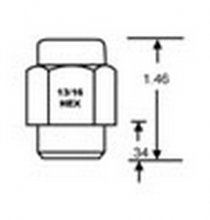 5202 7/16 Short Shank Lug Nut Qty:1