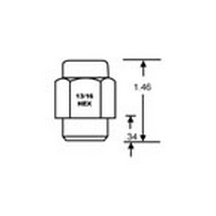 5202 7/16 Short Shank Lug Nut Qty1