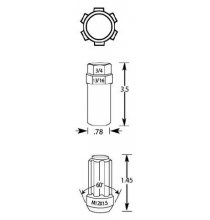 98-0364 Spline Lug Nut 1/2 Qty:1