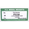 FE230 Adhesive Wheel Weight - Silver/Gray Coated 20oz.