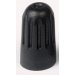 17-492L-1 Long Skirted Black Plastic Cap Qty:100