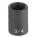 2028R 1/2in. Drive x 7/8in. Standard Length Fractional Impact Socket 