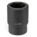 5052R No. 5 Spline Drive x 1-5/8in. Standard Length Fractional Impact Socket