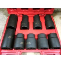 4191 No. 5 Spline Drive Truck Impact Socket Set SAE - 9 Piece