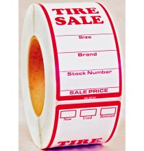 TL-101 Tire Labels - 500 Per Roll 