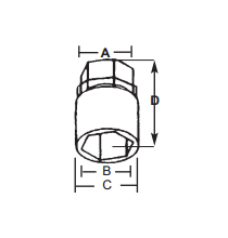 814 3/4 in. & 13/16 in. Socket Adapter QTY:1