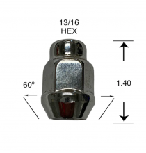 1704 Acorn 2-Piece Bulge Style - 3/16in. Hex