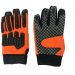 F0M-420 High-Visibility Mechanics Gloves Orange/Black